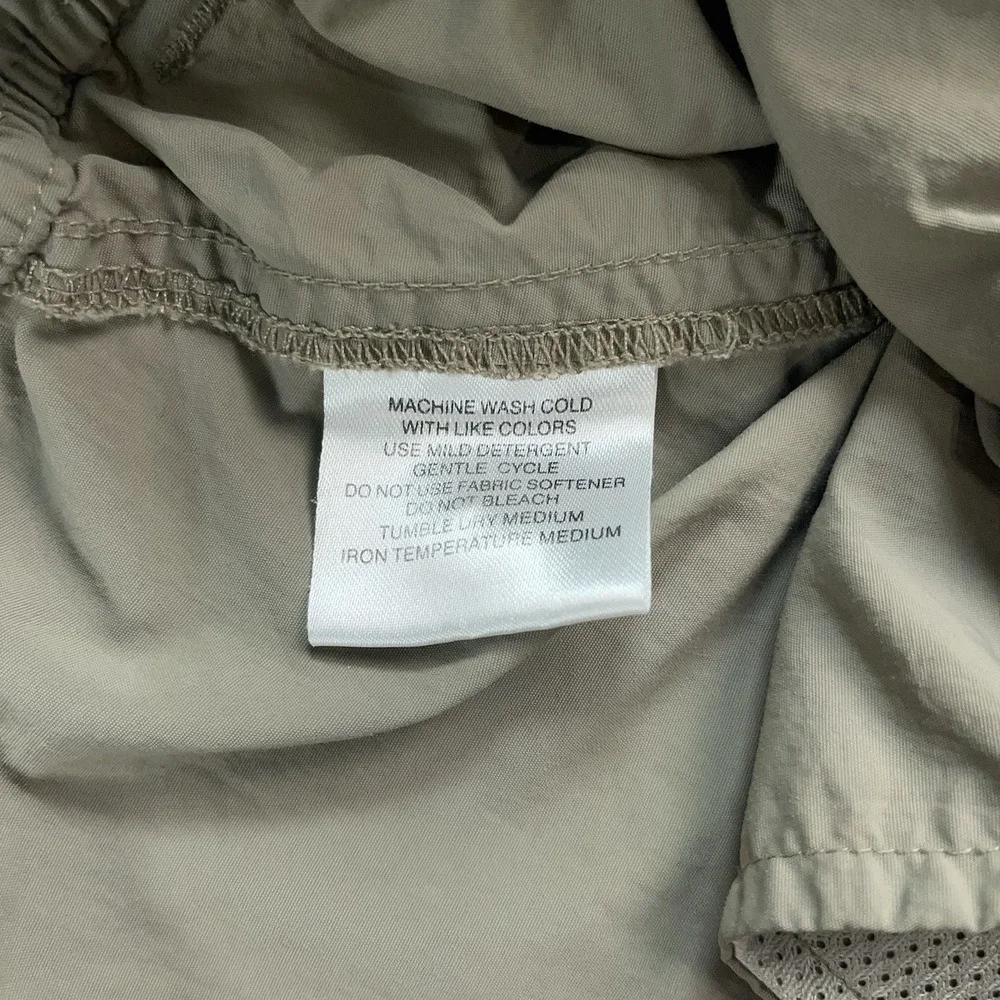 Simms Fishing Pants Mens XL Beige Nylon Cargo Pockets Outdoor Hiking‎ Travel